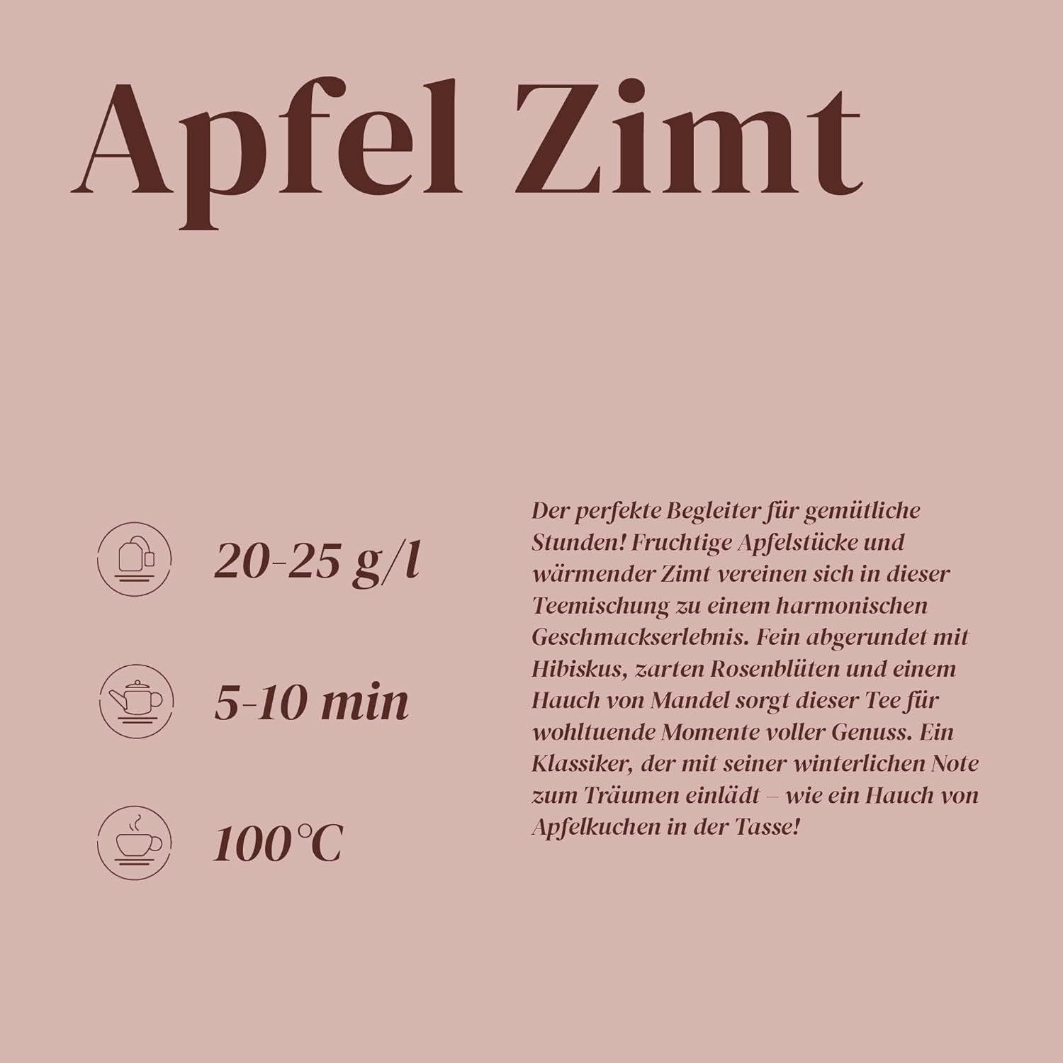 Thé d'alpaga | Pomme et cannelle | Mélange de thés aux fruits | En vrac | Refermable (100g)