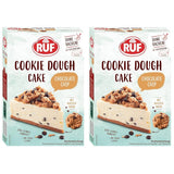 RUF Cookie Dough Cake Ohne Backen, Tortenboden Aus Keksteig Mit Frischkäse-Creme Und Schokoladenstückchen, Inkl. Kuchenform, 1X325G Mélange pour la pâtisserie et la cuisson Naty Shop 325 G (2Er Pack) Gâteau à la pâte à biscuits