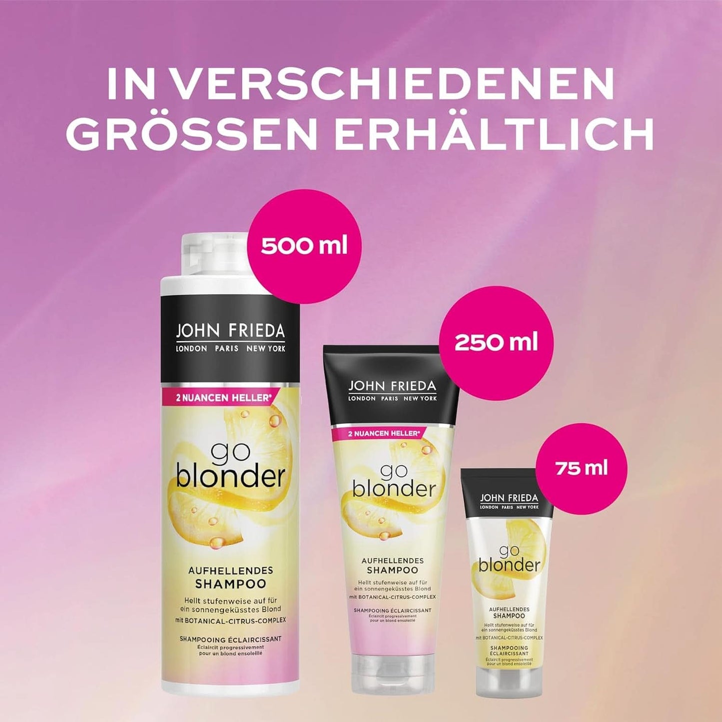 John Frieda Sheer Blonde Go Blonder Shampooing, 250 ml Douche et Bain Naty Shop