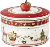 Villeroy & Boch - Petite boîte de rangement Winter Bakery Delight, boîte à biscuits de Noël en céramique, boîte de Noël, boîte à biscuits, boîte à biscuits, boîte en céramique avec couvercle, boîte à bonbons, boîtes de conservation en porcelaine premium Naty Shop L