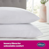 Oreiller Silentnight Ultrabounce, blanc, microfibre, blanc, paquet de 2 oreillers standard Naty Shop
