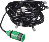 Tuyau d'arrosage de jardin GARDEN MIST 20 m | Tuyau d'arrosage flexible avec 20 buses | Irrigation, refroidissement par temps chaud | Pour serres, pergolas, buissons | Facile à utiliser, noir