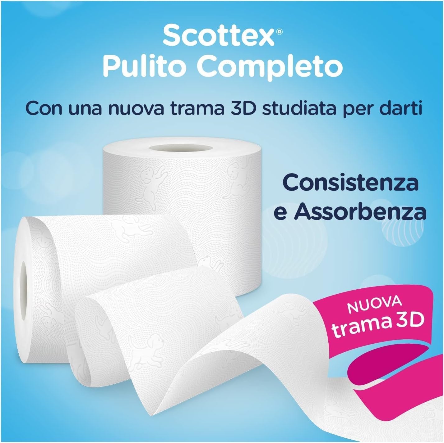 Papier toilette, propre, peu encombrant, 64 rouleaux