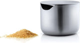 blomus -BASIC- sucrier en acier inoxydable brossé, récipient à sucre idéal pour le sucre blanc/roux, design intemporel, va au lave-vaisselle (H / L / H 6,6x 6,6x5,2 acier inoxydable, 63621)