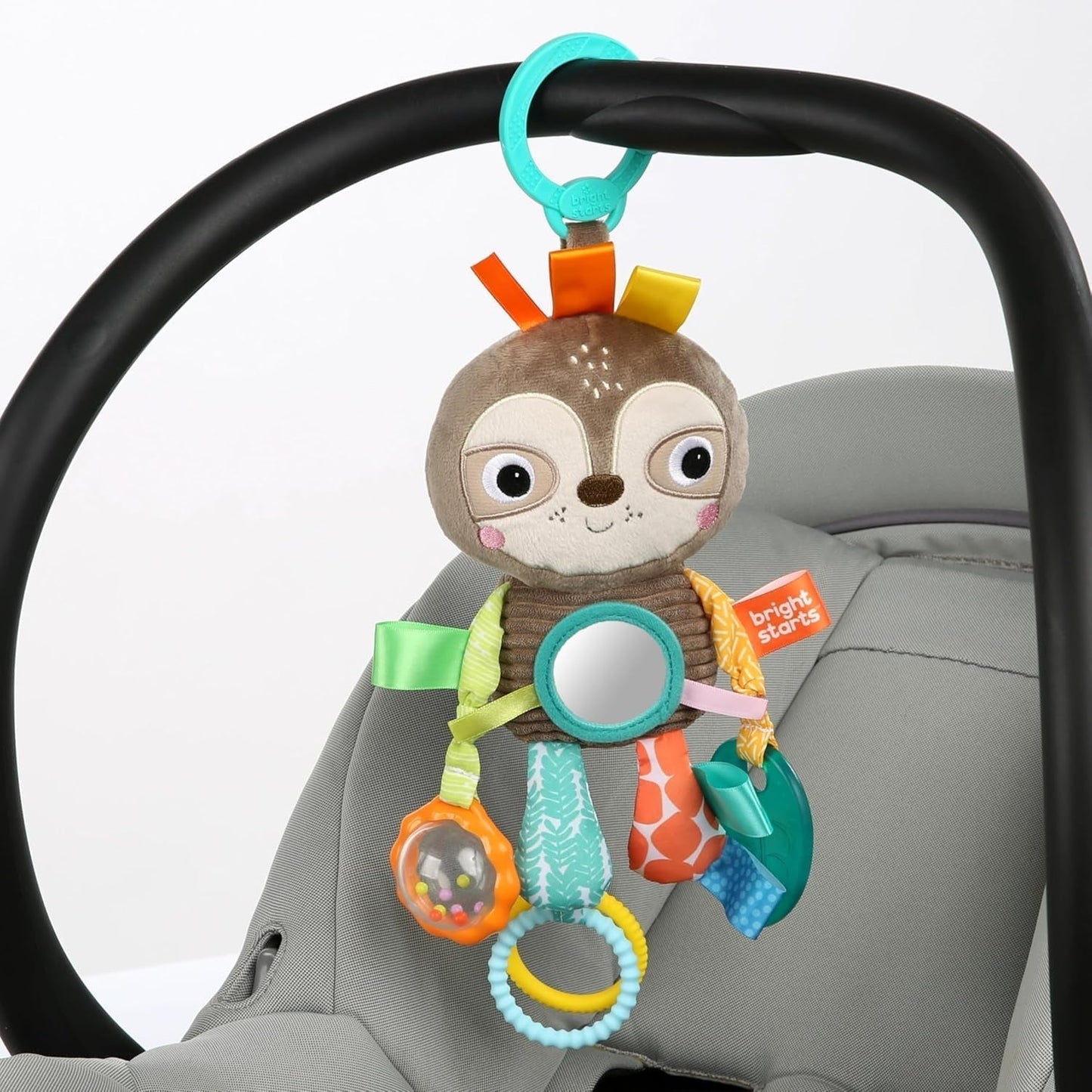 Jouet pour poussette Bright Starts, paresseux - avec hochet, miroir et boucles Taggie Bebe Toys Naty Shop