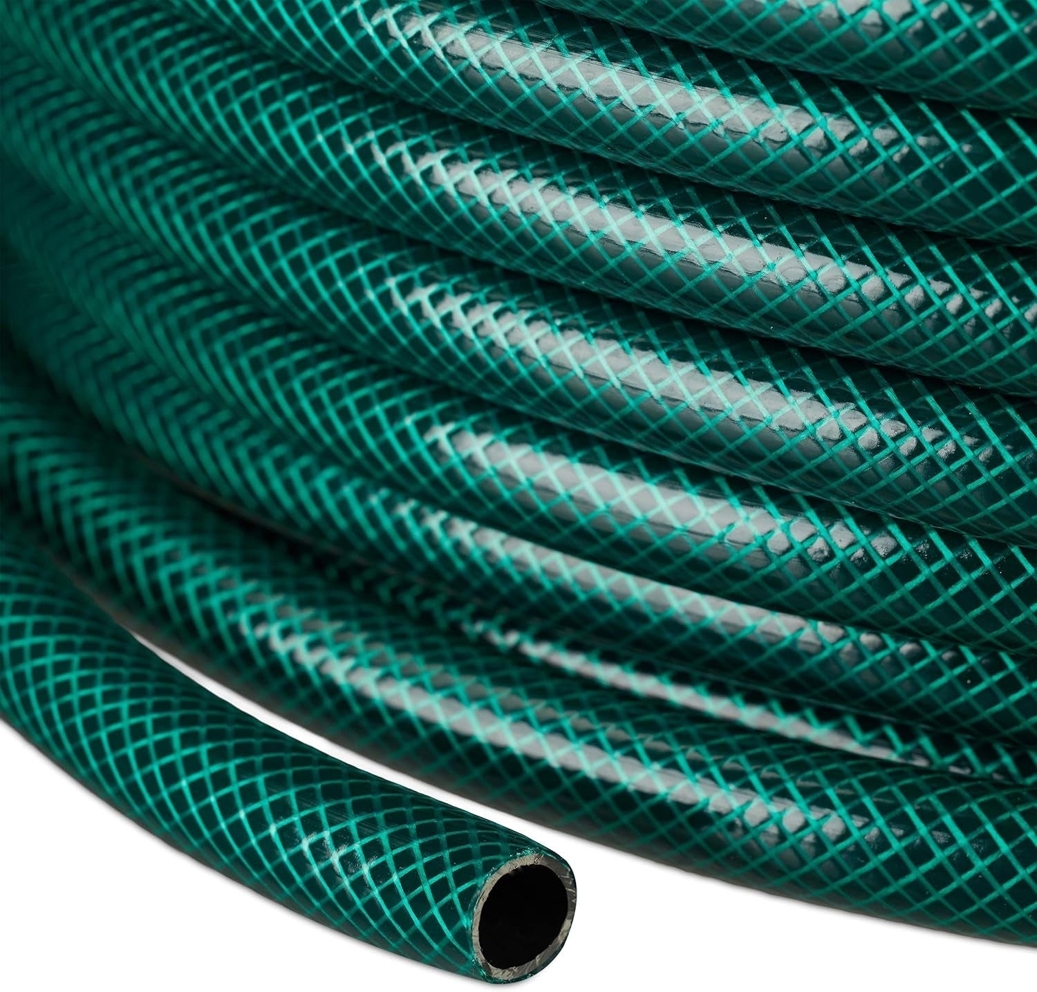 Tuyau d'arrosage Relaxdays 50 m Tuyau d'arrosage universel 1/2" en PP pour arrosage des parterres de fleurs et des pelouses Vert foncé Vert