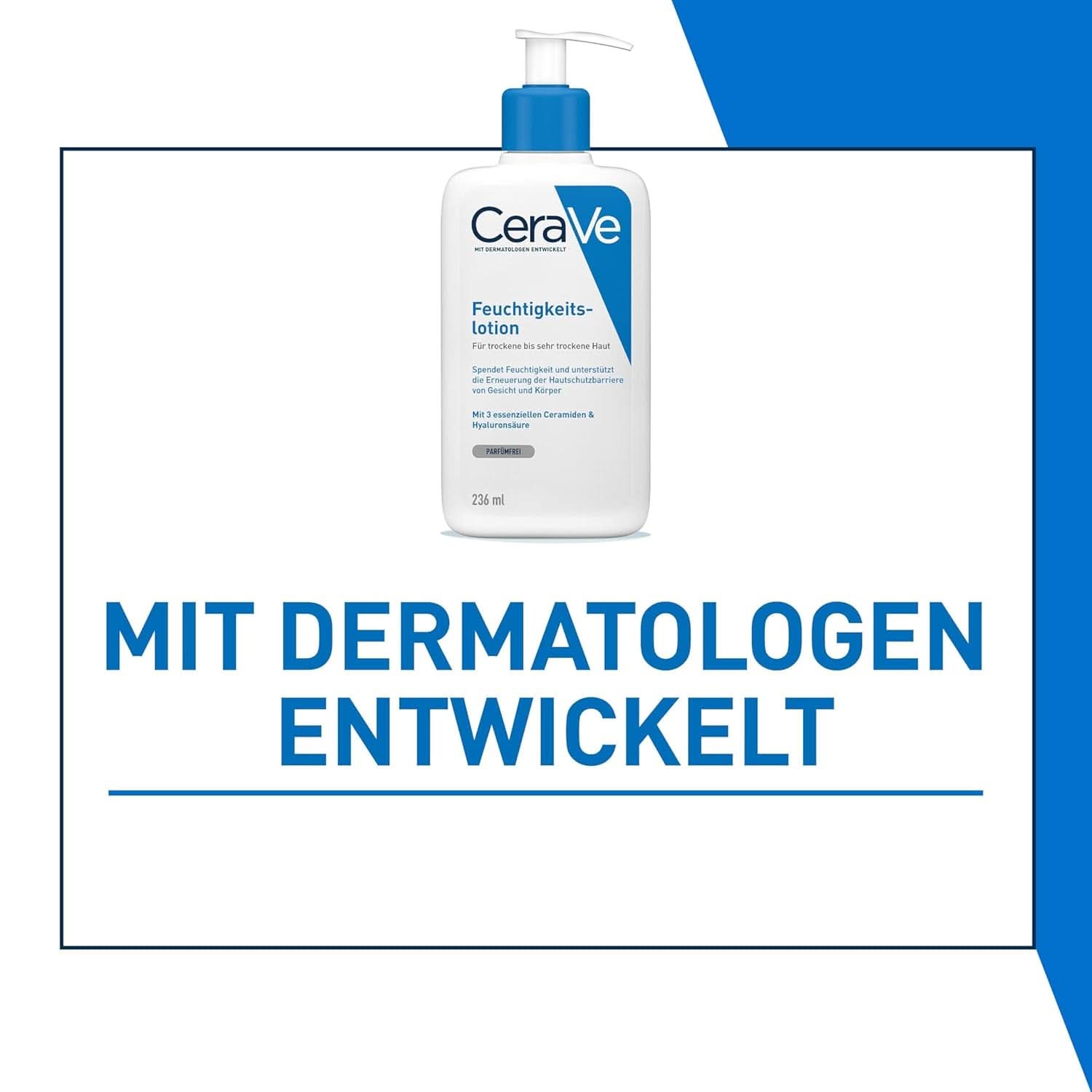 Lotion corporelle Cerave avec pompe doseuse, adaptée à la dermatite atopique et aux peaux sèches ou très sèches, 236 ml Cosmétiques et Beauté Naty Shop