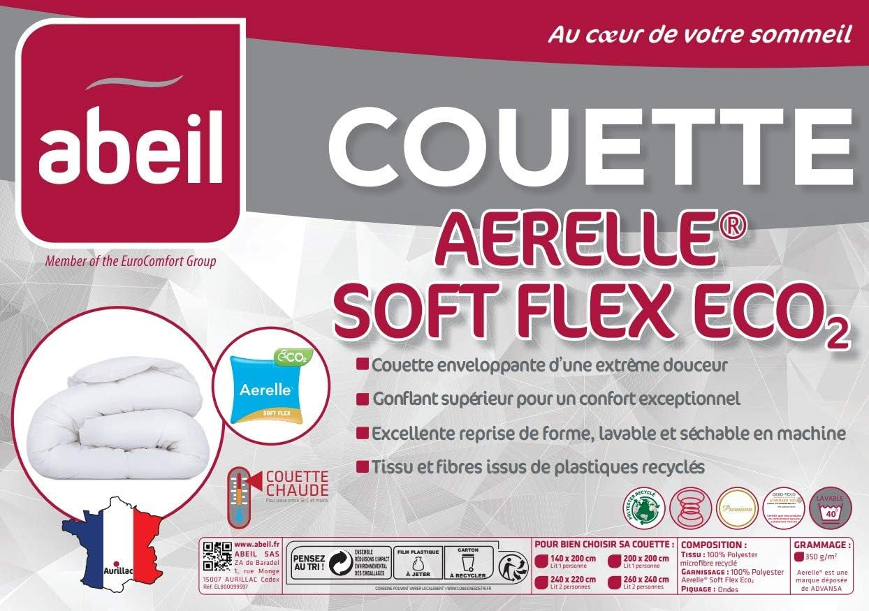 Housse de couette Abeil Premium Aerelle Soft Flex Eco2 140 X 200 Cm Couettes et couettes Naty Shop