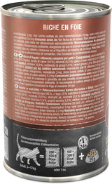 LEONARDO Nourriture humide [6x400g foie] | Nourriture humide pour chats sans céréales | Aliments humides complets en conserve