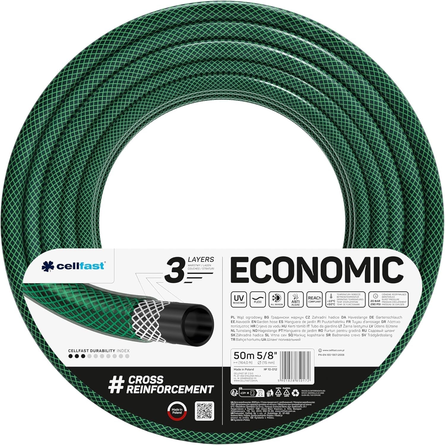 Tuyau d'arrosage Cellfast ÉCONOMIQUE 20m, 5/8", 10-010