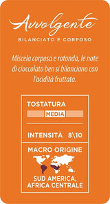 Caffè Mauro Torrefazione Kaffeekapseln Espresso Avvolgente, Intensität 8/10-144 Kapseln Compatible with Kaffeemaschinen der Marke Lavazza* A Modo Mio*, 144 Stück, Hergestellt en Italien
