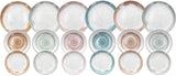 Service de table Sienna pour 6 personnes, 18 pièces, porcelaine, multicolore