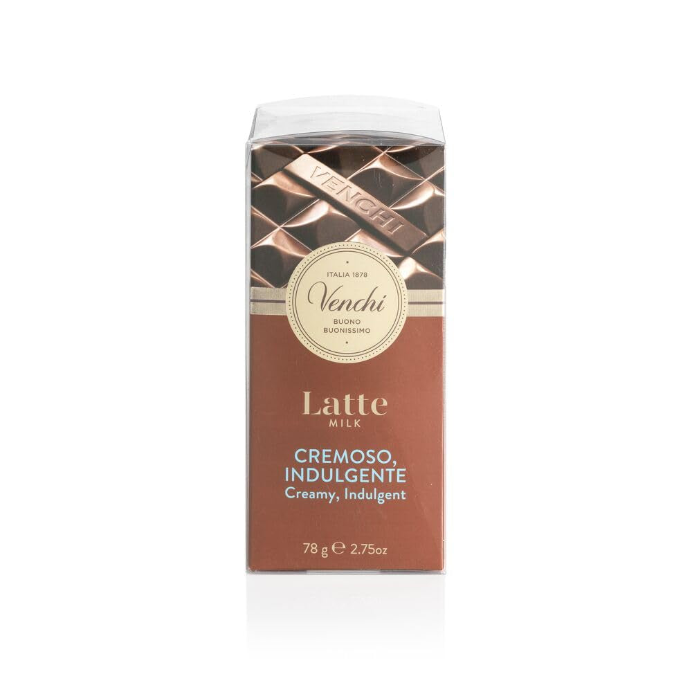 Venchi - Lot de 6 Barres de Chocolat au Lait Assorties, 468g - Sans Gluten - Idée Cadeau