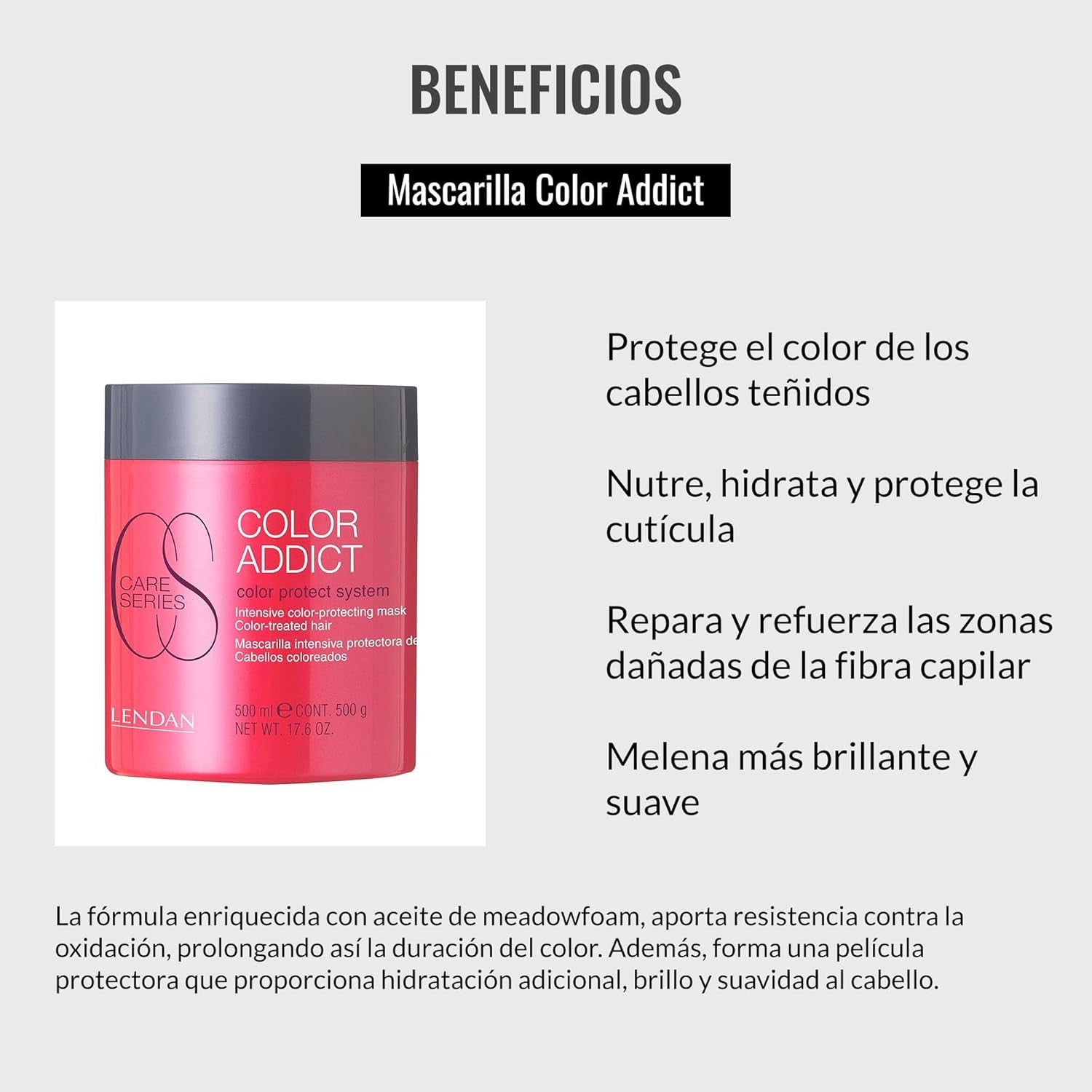 Masque cheveux colorés 500 ml protège les cheveux colorés, nourrit, hydrate et protège les cuticules - crinière plus brillante et plus douce Naty Shop Hair Mask