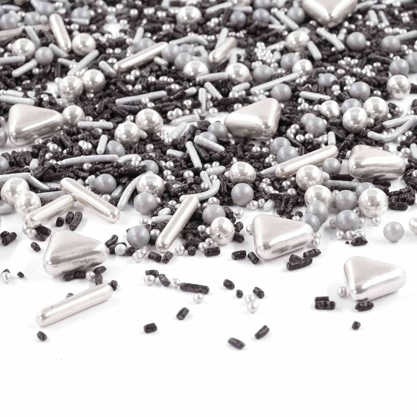 Streusel Glück Black Beauty, Mix Sprinkles Silver - Noir, 90 grammes Sprinkles Naty Shop 90 grammes