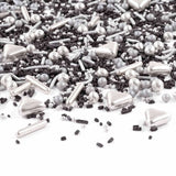 Streusel Glück Black Beauty, Mix Sprinkles Silver - Noir, 90 grammes Sprinkles Naty Shop 90 grammes