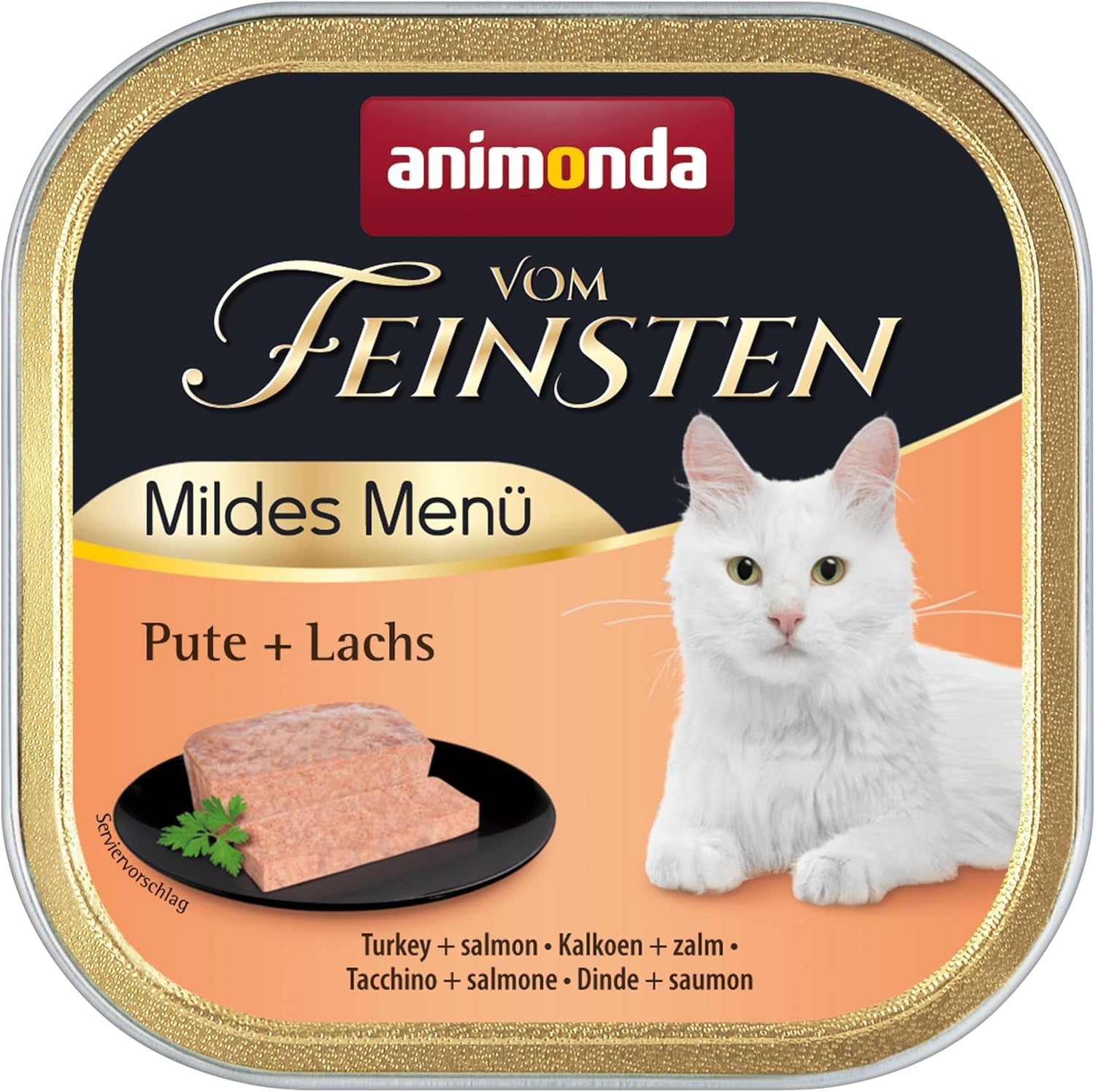 animonda vom Feinsten Mild Menu Mild Variety (32 x 100g), nourriture humide pour chats sans céréales et sans sucre, nourriture facile à digérer avec de la viande de dinde