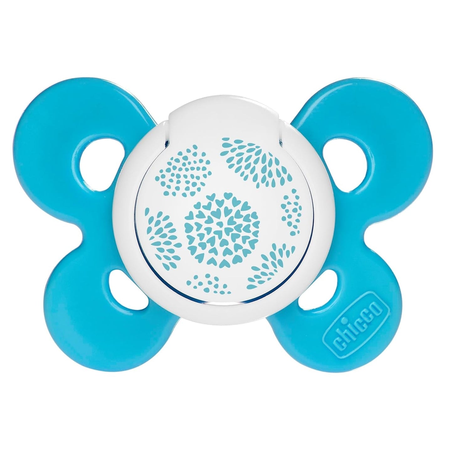 Chicco PhysioForma Comfort Sucette 6-16 mois, 1 pièce, Sucette avec tétine en silicone, soutient la respiration physiologique et favorise le développement buccal correct, Bleu
