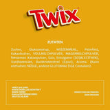 Barres de chocolat blanc Twix ; caramel, biscuits, chocolat blanc ; plusieurs paquets de chocolats ; 5 barres (5 x 46 g)