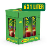 Rauch Happy Day Fraise | Saveur intense de fraise | Affiné aux pommes et au citron | 6X 1 litre, Tetra Prisma Boissons sans alcool Naty Shop