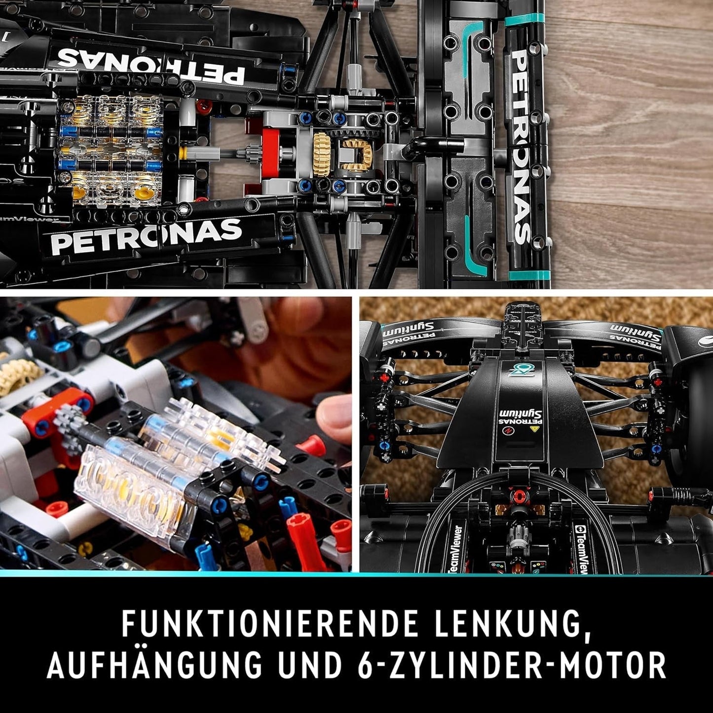 LEGO Technic Mercedes-Amg F1 W14 E Performance Set pour adultes, modèle réduit de voiture de course, objets de collection pour la maison ou le bureau, cadeaux de Formule 1 pour hommes et femmes 42171 Ensembles de construction Besuche den LEGO-Store