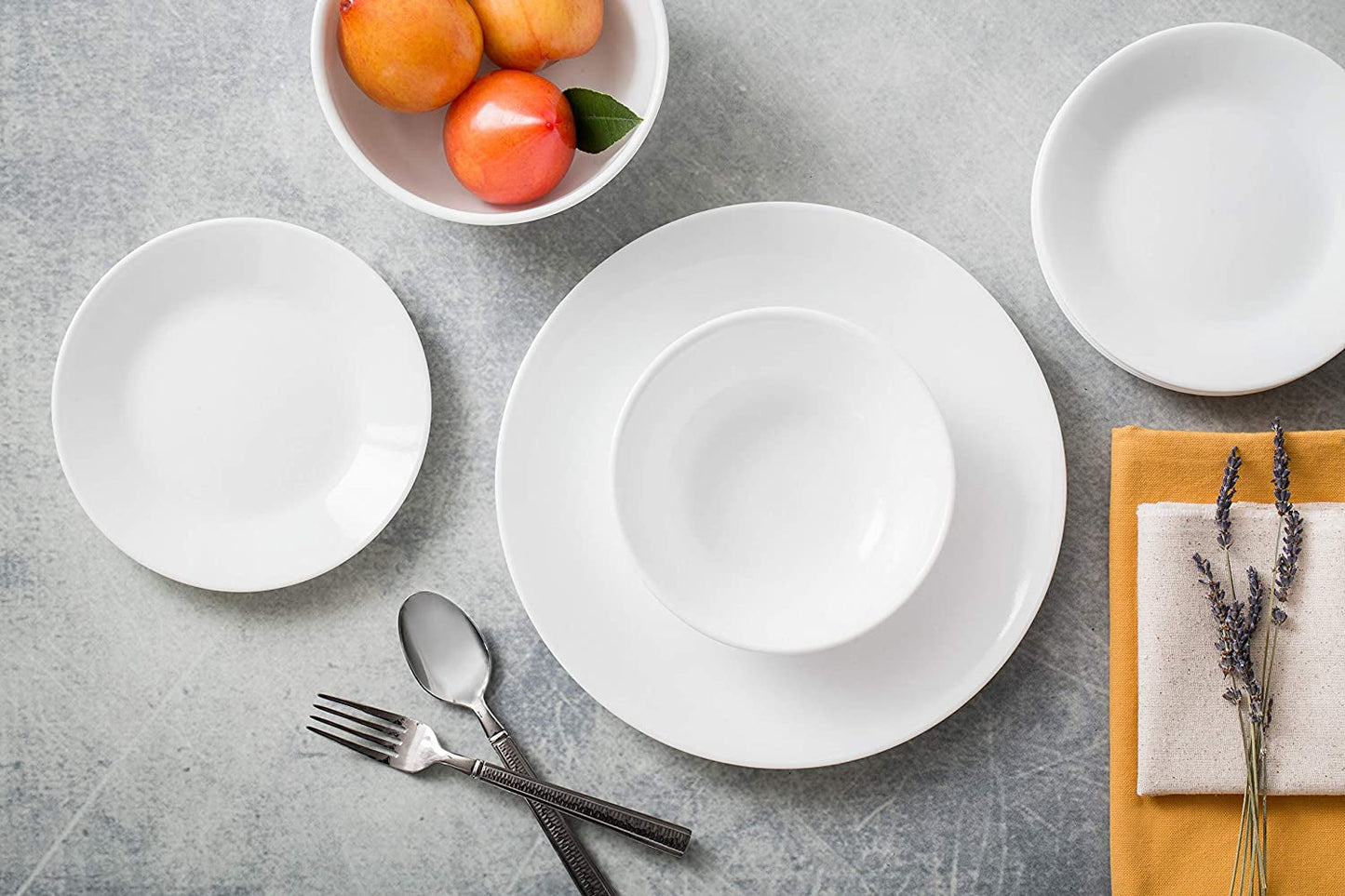 Service de table pour 6 personnes, 18 pièces, incassable, blanc hiver, information non disponible, blanc hiver
