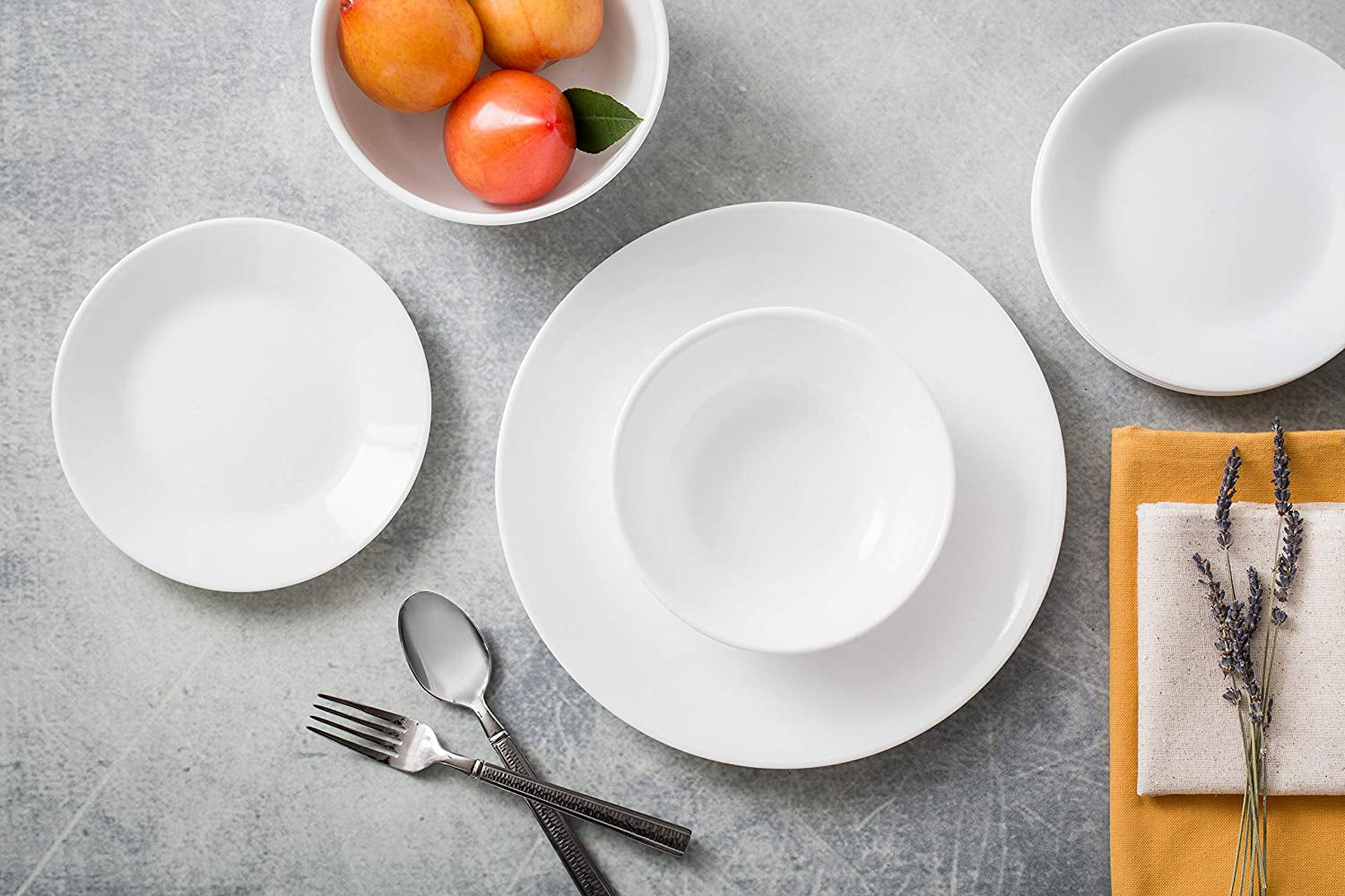 Service de table pour 6 personnes, 18 pièces, incassable, blanc hiver, information non disponible, blanc hiver