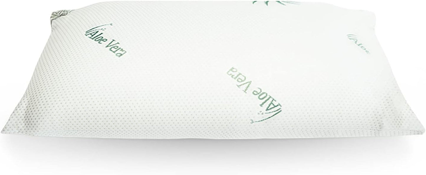 Oreiller ergonomique Mister Sandman 40 x 80, oreiller cervical avec taie d'oreiller à l'aloe vera, oreiller visco parfait pour les dormeurs sur le ventre, sur le dos et sur le côté, oreiller en mousse à mémoire de forme, oreillers orthopédiques cervicaux Naty Shop