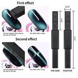 Nail Art Werkzeug Magnetstift, 10 Stück Nagel Magnet Stick Tool Set, Nagel Magnet Stift et Starker Magnet Stock Punktierungsstifte for DIY 3D Magnetics Katzenauge UV Gel Polnisch Nagel Kunst