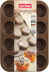 Zenker, moule à muffins diamètre Ø 7 cm, MOJAVE GOLD Moules et plaques à pâtisserie Naty Shop