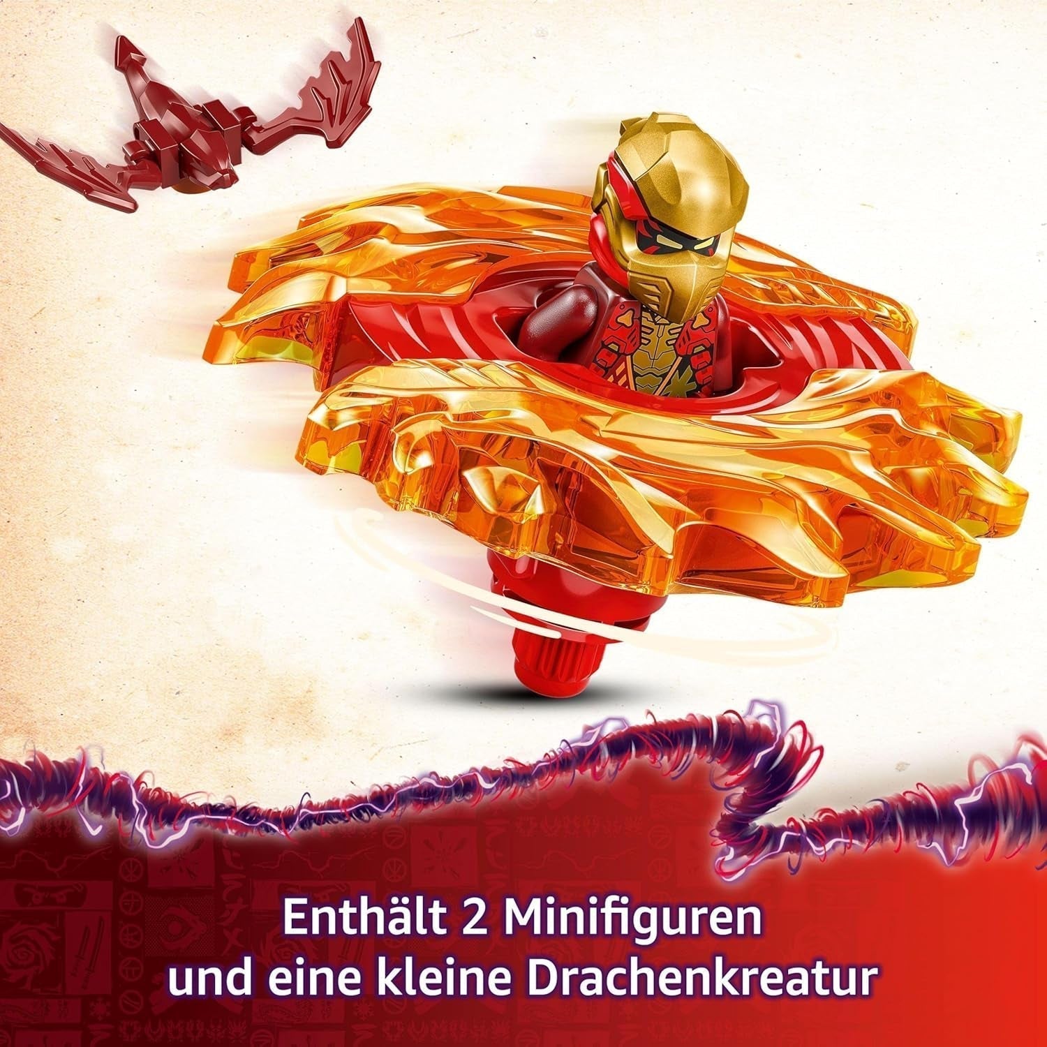 LEGO NINJAGO Kai's Dragon Spinjitzu Spinner - Jouet Action Ninja avec 2 figurines - Petit ensemble de jeu pour enfants - Idée cadeau pour garçons et filles à partir de 6 ans 71823 Ensembles de construction Besuche den LEGO-Store