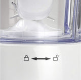 Girmi FR46 Mélangeur électrique, 1,5 litre, 2 vitesses avec fonction impulsion, 4 plaques de cuisson, plateau de mesure, balance avec balance, système de sécurité, blanc/rouge Kitchen Naty Shop