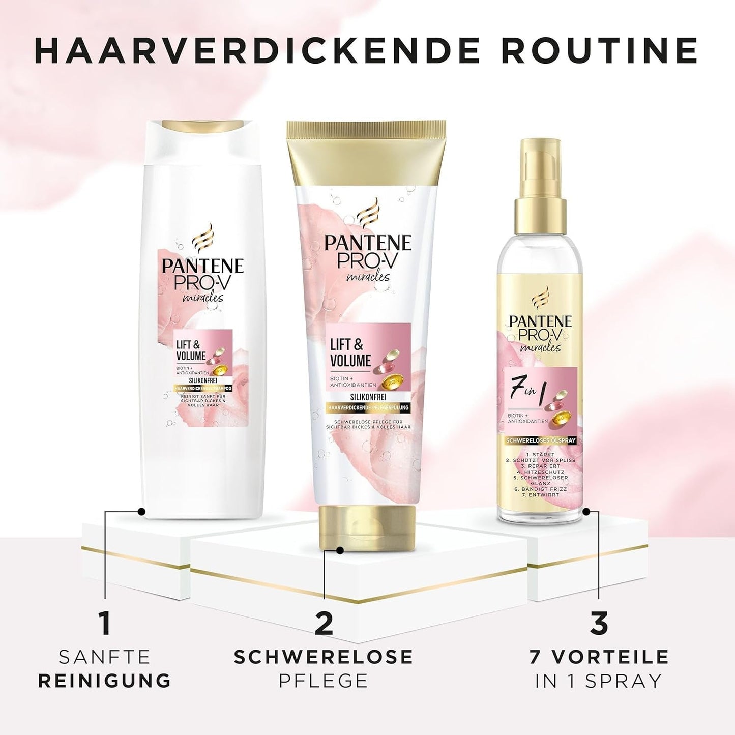 Pantene Pro-V Lift & Volume Shampooing épaississant avec biotine, sans silicone Pantene Douche et bain