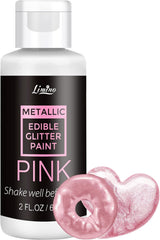 Paillettes comestibles liquides – 6 couleurs métalliques, poudre de paillettes comestibles liquides pour décoration de gâteaux, pâtisserie, macarons – colorant alimentaire métallique, couleurs pailletées pour biscuits, fondants, gâteaux, muffins
