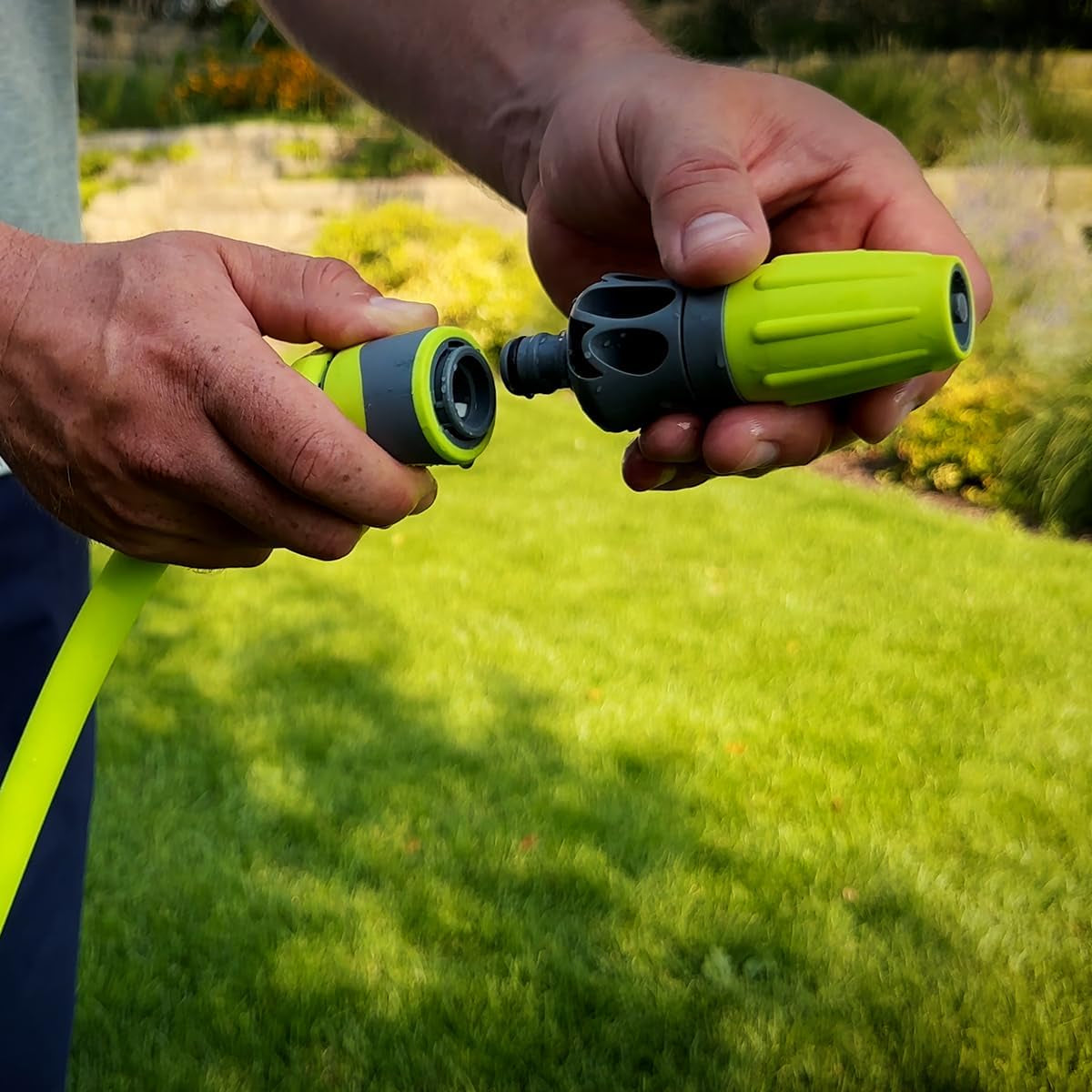 Ensemble de tuyaux d'arrosage à connexion rapide, 1/2 po x 50 pi, durable, léger, sans danger pour l'eau potable – hfzg12050qn