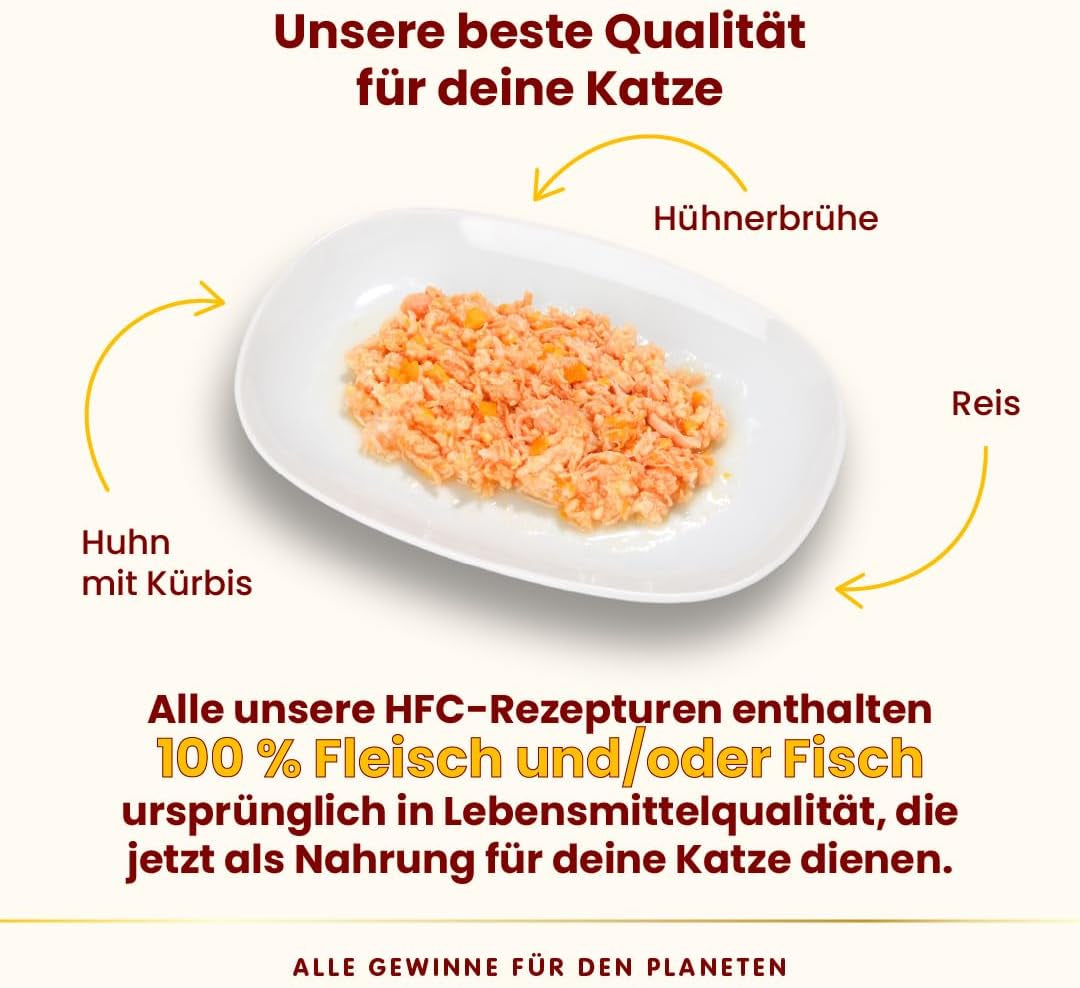 Almo Nature HFC Nourriture humide naturelle pour chat - Recettes assorties au poulet - 6 x 70g