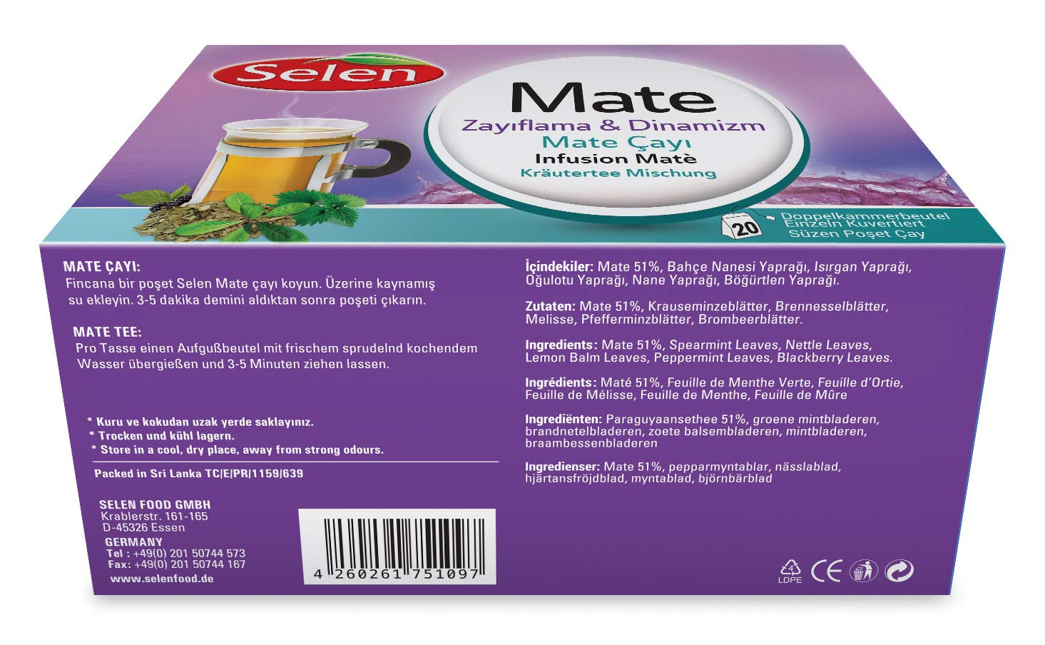 Tisane Sélénium Mate 20 sachets