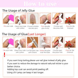 Faux ongles à pointe française carrée courte, 24 pièces, Design cœur blanc, ongles noirs en acrylique, couverture complète