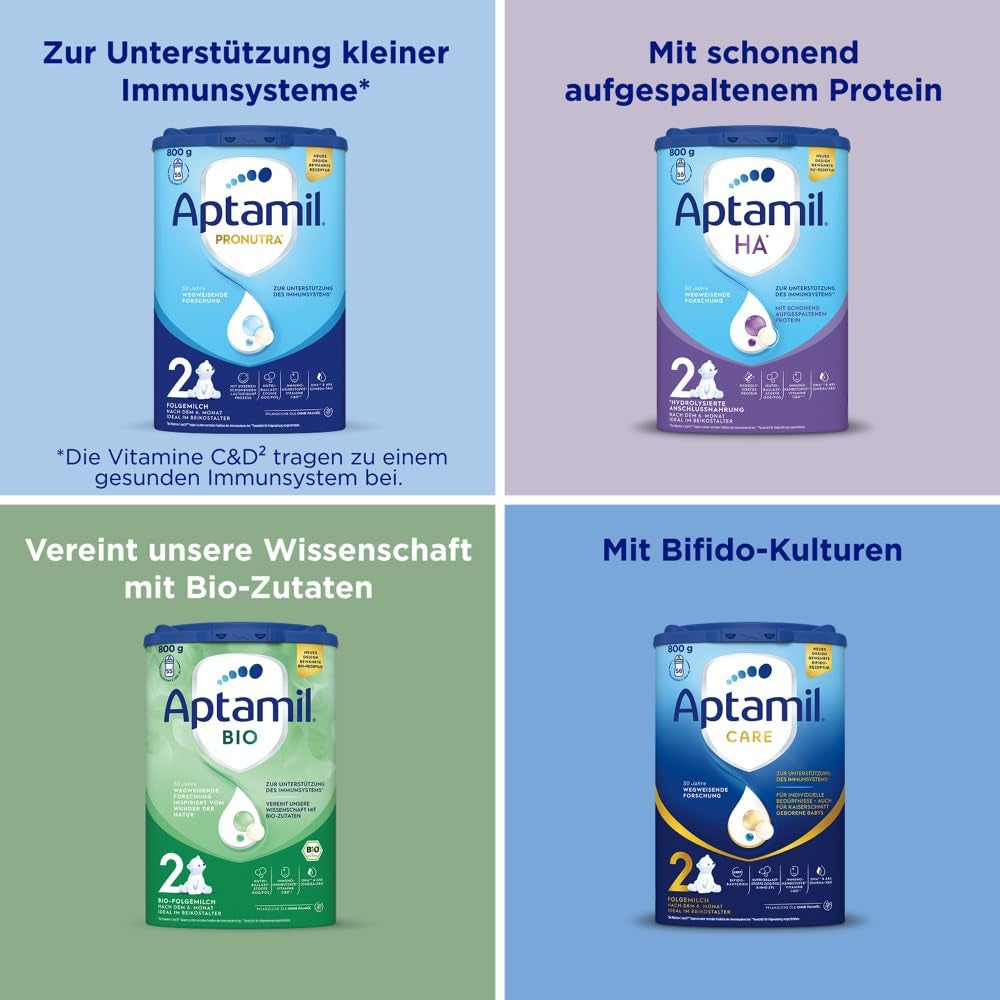 Aptamil Care 2 – Convient également aux bébés nés par césarienne – 1 x 800 g