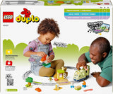LEGO DUPLO Town Train d'aventure interactif, ensemble de jeu avec lumières et sons pour un jeu de rôle, permet aux enfants de 2 ans de construire des pistes, jouet éducatif préscolaire 10427 Ensembles de construction Besuche den LEGO-Store