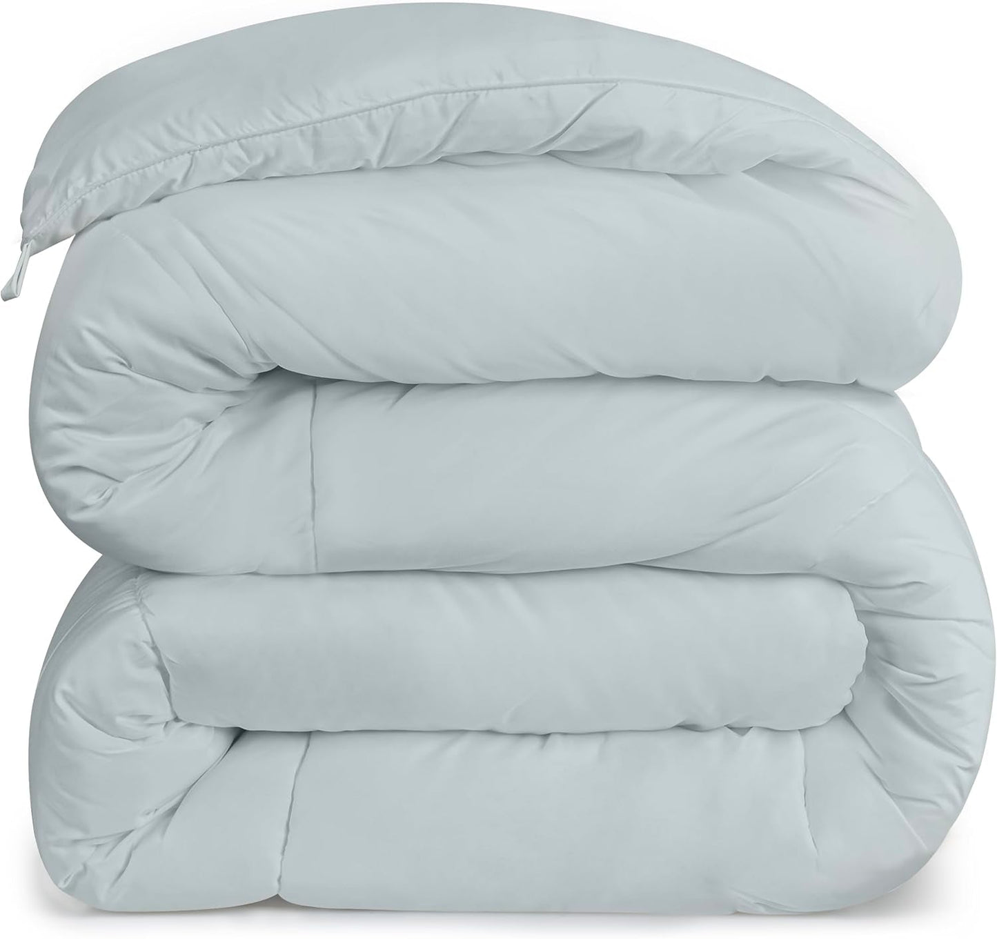 Utopia Literie Couette Toutes Saisons 250g/m² Peluche Fibre Siliconée Rembourrage Lit Double Cousu dans Une Boîte (Lit Double XL Gris Clair) Naty Shop Quilts & Quilts