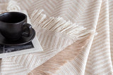Todocama couvre-lit multifonctionnel, couvre-lit, couvre-lit, housse de canapé, jarapas, motif à chevrons (230 X 260 Cm, beige sable). Lits et couvertures Besuche den Todocama-Store