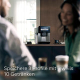 Siemens EQ900 TQ903D03 Machine à expresso automatique, contrôle par application, écran tactile intuitif, mode Barista, AromaBoost, réduction du bruit, broyeur Premium, nettoyage automatique à la vapeur, 1500 W, acier inoxydable