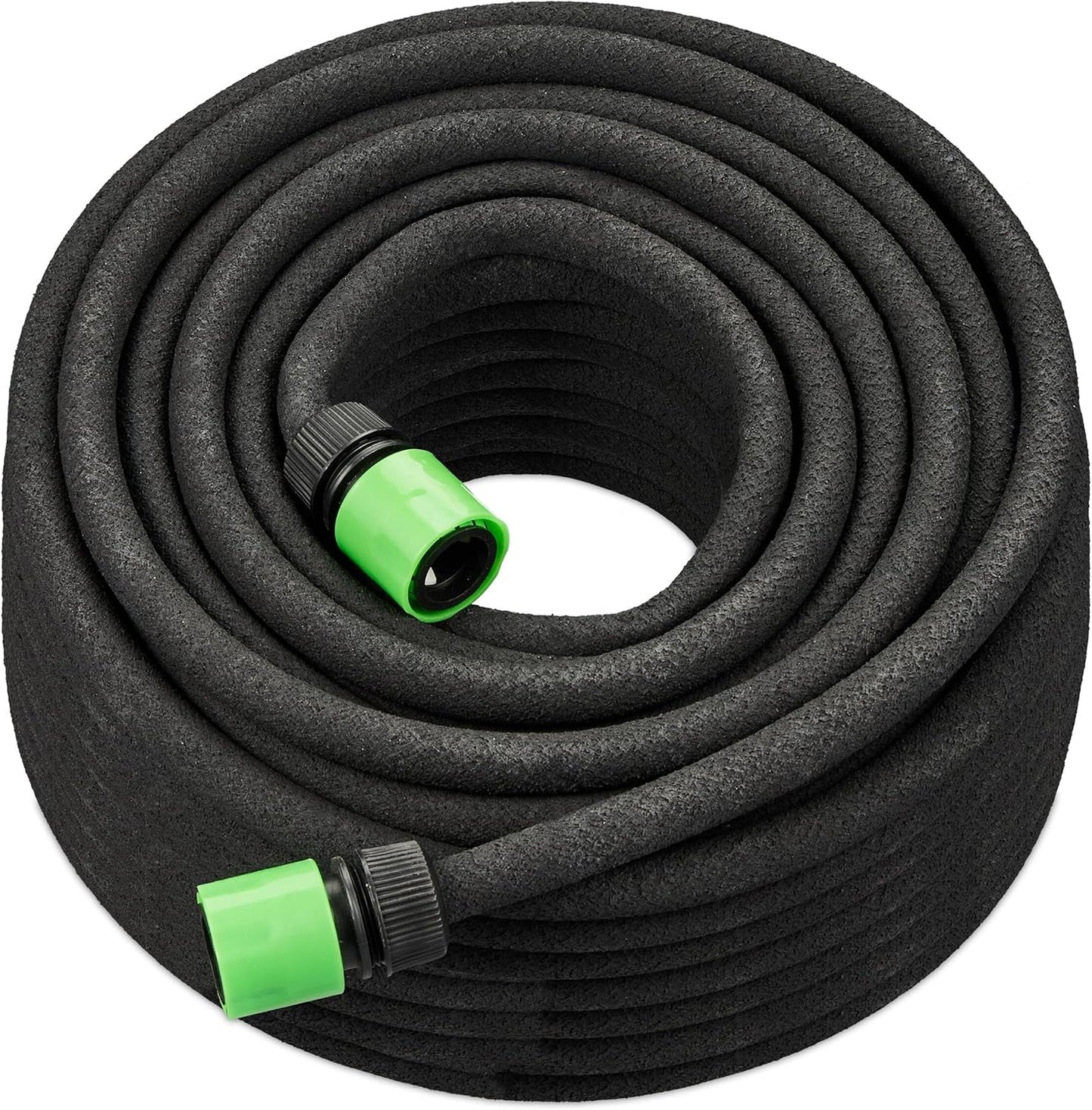 Tuyau d'arrosage Relaxdays 50 m, tuyau d'arrosage pour arrosage des couches hautes et des haies, tuyau d'arrosage noir