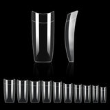 Types d'ongles, 500 pièces de faux ongles artificiels en acrylique avec boîte de rangement pour salons de manucure et bricolage à domicile, 10 tailles