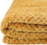 HOMLA Noah Couverture décorative douce - couverture confortable en fibre de polyester pour la maison couverture moelleuse pour canapé-lit - 150 X 200 cm motif grain de riz couleur moutarde Lits et couvertures Besuche den HOMLA-Store