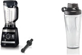 Bosch Batteur sur socle Vitaboost MMBH6P6BDE, 6-Klingen-Edelstahlmesser, 2.5L Tritan-Mixbehälter, Stopfer, 6 Automatikprogramme, Rezeptbuch, Bpa-Frei, Einfache Reinigung, 45 000 U/Min, 1600 W, Schwarz Kucatarie Naty Shop Bundle Mit Flasche 6 Automatikprogramme Deutsches Rezeptbuch