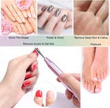 MWOOT Forets à ongles diamantés pour limes à ongles électriques avec manchons de meulage Bandes de meulage Mèches à ongles Accessoires pour ongles artificiels Dissolvant de cuticules