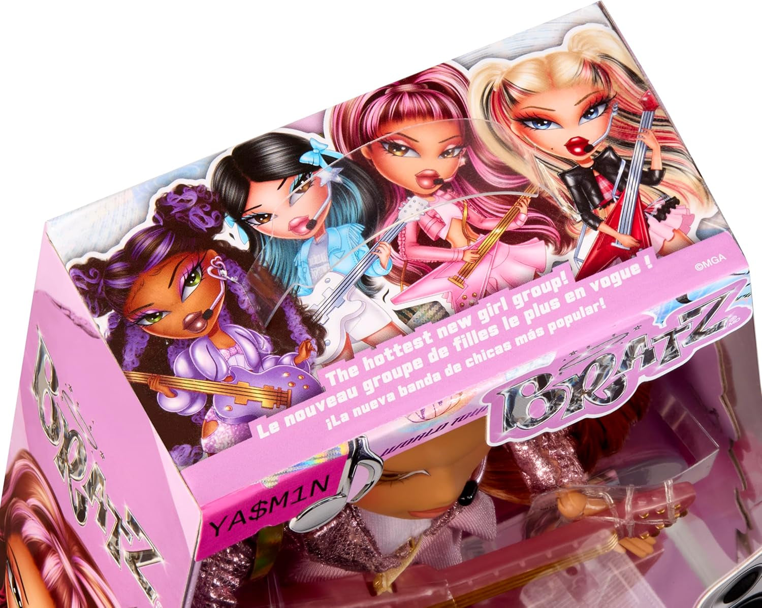 BRATZ Pop Starz Yasmin – Poupée mannequin avec breloque de collection, tenue et accessoires musicaux
