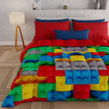 PETTI Artigiani Italiani - Couette d'hiver, Couette d'hiver, Couette simple, Double face, Impression monochrome et numérique, microfibre 100% hypoallergénique, Fabriqué en Italie